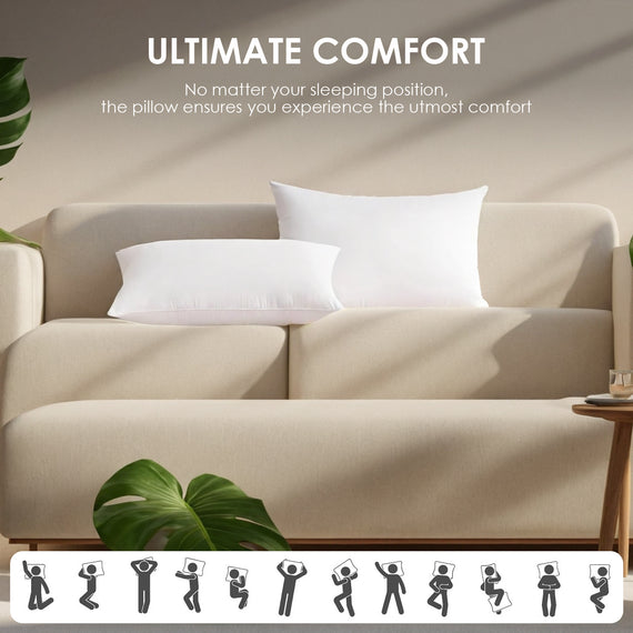 White Square Pillow Two Bubble Bags Suitable For Bed Cushions,  Sofa Cushions, Garden Cushions, Cushion Core, Breathable,  Hand Washable, OKO-100 Certified