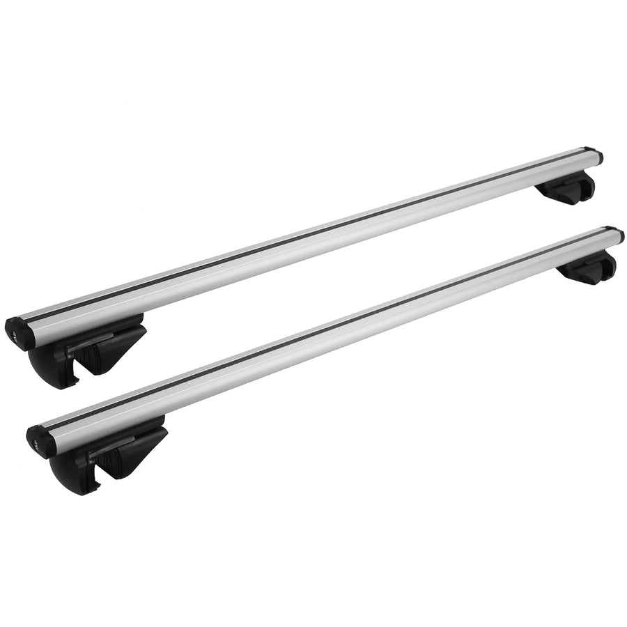 1 Pair Car Roof Rack Cross Bars Aluminum Cargo Carrier Rooftop Crossbars Luggage Roof Rack Bar With 176lbs Max Load Fits Most Vehicles With Existing Raised Side Rails With Gap