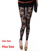 Autumn Sweet Lace Rose Hollow Leggings