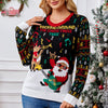 Elk Jacquard Santa Claus Knitted Sweater