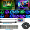 4x50CM USB 5V RGB LED Strip  Background Light  Remote Kit For TV Computer Lamp