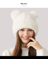 Winter Cute Fur Ball Knitted Hat Children Outdoor