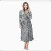 Women’s Plush Oversized Flannel Hooded Bathrobe | Thick, Soft & Warm Winter Nightwear