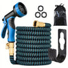 Amazingforless  Water Hose Upgraded Leakproof Lightweight No-Kink Garden Hose Flexible Expanding Water Hose Black Blue
