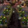 2 Packs Solar Christmas Tree, Solar Powered Pathway Christmas Tree With Multicolored LED Lights, So