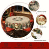 Christmas Round Tablecloth Christmas Theme With Santa Claus Table Flag