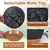 4Pcs 9.64In Diameter Hanging Planter With Drainage Holes Removable Self-Watering Tray Plastic Hanging Flower Plant Pots For Indoor Outdoor Herb Ivy Fern