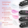 6 PCS Poly Gel Nail Kit With UV Lamp, Top Base Coat Builder Nails Art Tools