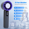 Turbo Chill 100: Ultra-Fast Handheld Fan with Ice Cooling | 3000mAh Rechargeable | Smart LCD Display | Ideal for Travel, Camping & Beach Fun