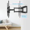 1Pc Full Motion TV Wall Mount Swivel Tilt TV Wall Rack Support 37in To 70in TV Wall Mount Max VESA Up To 600x400mm Holds Up To 99LBS