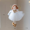 Christmas White Tulle Skirt Golden Wings Angel Girl Pendant