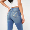 Women's High-Waist Star Patch Jeans, Wide-Leg Full-Length Jeans With A Retro Y2K Star, Light-Wash Denim For All Seasons.