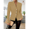 Women's Slim Fit Long Sleeve Blazer | Elegant Casual Business Jacket with Single-Breasted Design