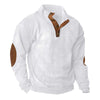 Men's Corduroy Stand Collar Casual Pullover – Long Sleeve Vintage Style Sweater