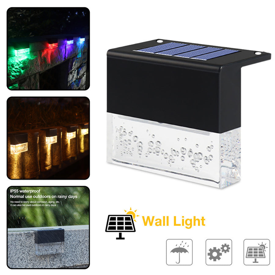 GlowBright RGB Solar Step & Fence Light | Waterproof LED Magic