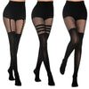 Black Silk Fishnet Stitching Hollow Thin Snagging Resistant Pantyhose