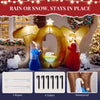 7.5FT Lighted Christmas Inflatable Decoration, Inflatable Nativity Scene With JOY Sign, Funny Blow Up Yard Decorations With Built-in LED Lights For Holiday Party Front Yard Lawn Garden Decor