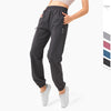 Zipper Pocket High Waist Running Pants Women's Peach Hip Fitness Trousers
