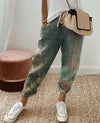 Women's Fashion Cotton Linen Solid Color Casual Pants