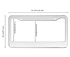 2PCS Chrome Stainless Steel Metal License Plate Frame Tag Cover With Screw Caps