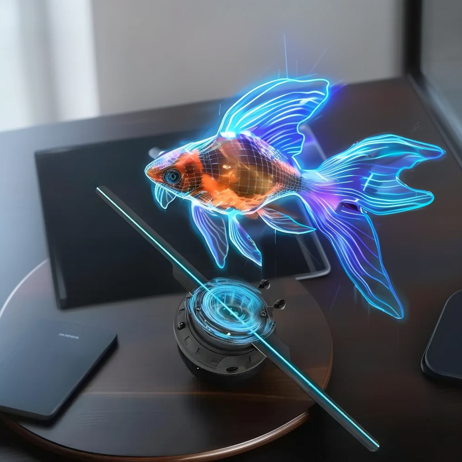 3D Holographic Fan Projector | Dazzling Holiday & Party Lights | Ultimate Gift for Wow Factor