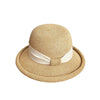 French Straw Sun Protection Bow Curling Temperament Straw Hat