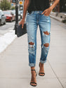 2025 New Women's Denim Pants, Ripped Jeans, Low Rise Jeans