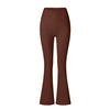 Brushed Flared V-waist Sports Tight Trousers