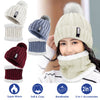 1Set Winter Beanie Hat Scarf Set Women Warm Knitting Skull Cap Neck Warmer For Walking Running Hiking Camping Outdoors Gift