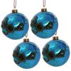 4PCS Set Christmas Glass Ball Ornaments Hanging Tree Decor Shiny Holiday Party Supplies Tree Decorations FBA Shipment