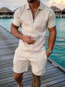 Men's Polo Shirt & Shorts Sports Set – Short Sleeve Athletic Outfit