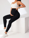 3 Pack Maternity High-Waisted Seamless Yoga Pants For Women - Tummy Support Fitness Leggings