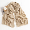 Pure Color Artificial Cashmere Scarf Women's Winter High-grade ShawlTassel Warm Shawl