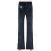 American Retro Y2g Velvet Bootleg Pants Slim Fit