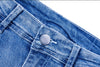 Womens Mid-High Rise Ripped Jean Shorts Distressed Stretchy Denim Shorts