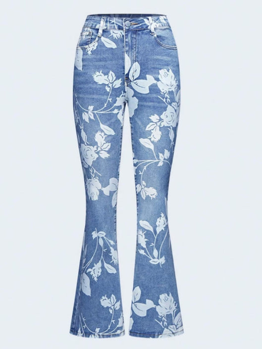 2025 New Women's AutumnWinter Printed Denim Pants, Women's Denim Pants, Essential Jeans For AutumnWinter, Warm Jeans, Women's Four Seasons Jeans, Printed Jeans