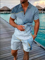 Men's Polo Shirt & Shorts Sports Set – Short Sleeve Athletic Outfit