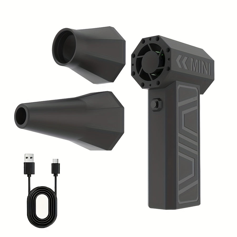 2025 Ultra-Power Mini Turbine Fan | 130,000RPM High-Speed Brushless Air Duster | 4-Level Adjustable Jet Blower | Portable Dust Collector for Electronics, Cars & Home Cleaning