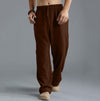 Men’s Casual Loose Fit Breathable Linen Sports Pants