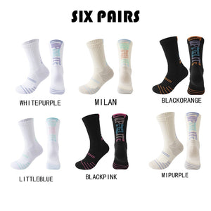 6 Pairs Men’s Compression Quarter Crew Socks – Cushioned, Breathable & Anti-Blister | Ideal for Running, Hiking, Cycling & Fitness