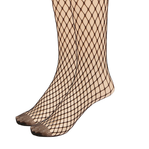 1Pc Women’s High-Waist Fishnet Tights – Sexy Stretch Mesh Pantyhose, Hollow-Out Stockings with Medium or Large Hole Options