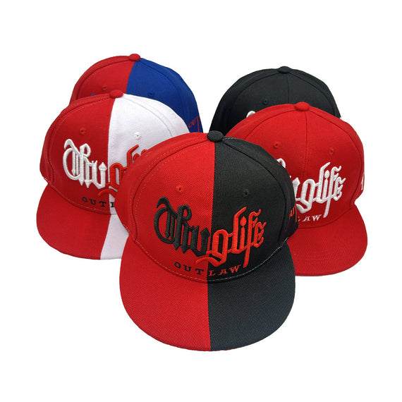Two-Tone Embroidered Street Style Cap – Hip Hop Outdoor Snapback