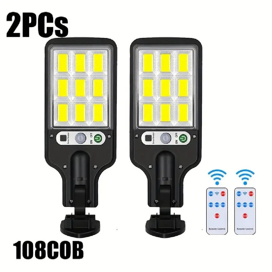 Shine Bright Anywhere! 108LED Waterproof Solar Street Light with Easy Remote Control
