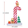 8.2FT Lighted Christmas Inflatable Decoration, Inflatable Giant Candy Cane With Gingerbread Men, Funny Blow Up Yard Decorations With Built-in LED Lights For Holiday Party Front Yard Lawn Garden Decor
