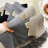 Double-sided Artificial Cashmere Scarf Women's Winter Warm Couple