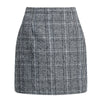 Womens High Waist Plaid Skirt Bodycon Pencil Wool Mini Skirts