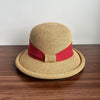 French Straw Sun Protection Bow Curling Temperament Straw Hat