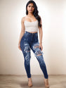 Versatile Women's High Waisted Elastic Ripped Tight Jeans, High-quality, Easy To Fit, Comfortable And Fashionable - Street Style Sexy Basic Jeans, Women's Jeans And Clothing