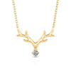 Simple Large Antlers Pendant Necklace