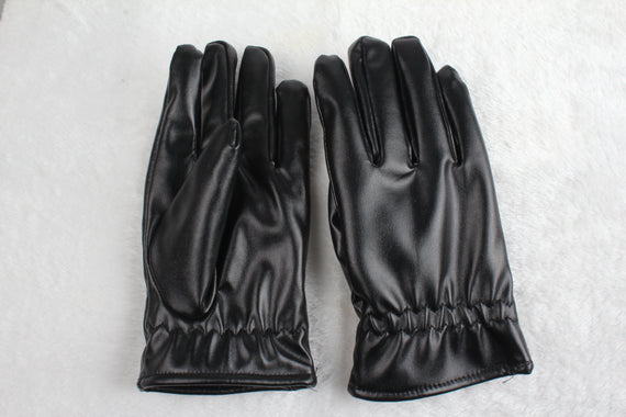 1Pair Unisex Leather Winter Warm Gloves Outdoor Windproof Soft Gloves Cycling Skiing Running Cold Winter Gloves
